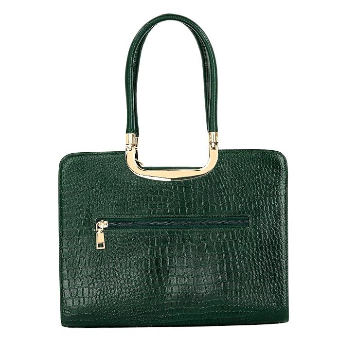 Croco Leather Handbag - The Milano