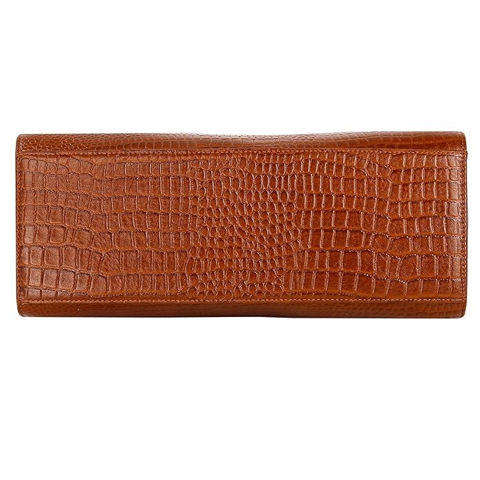 Croco Leather Handbag - The Milano