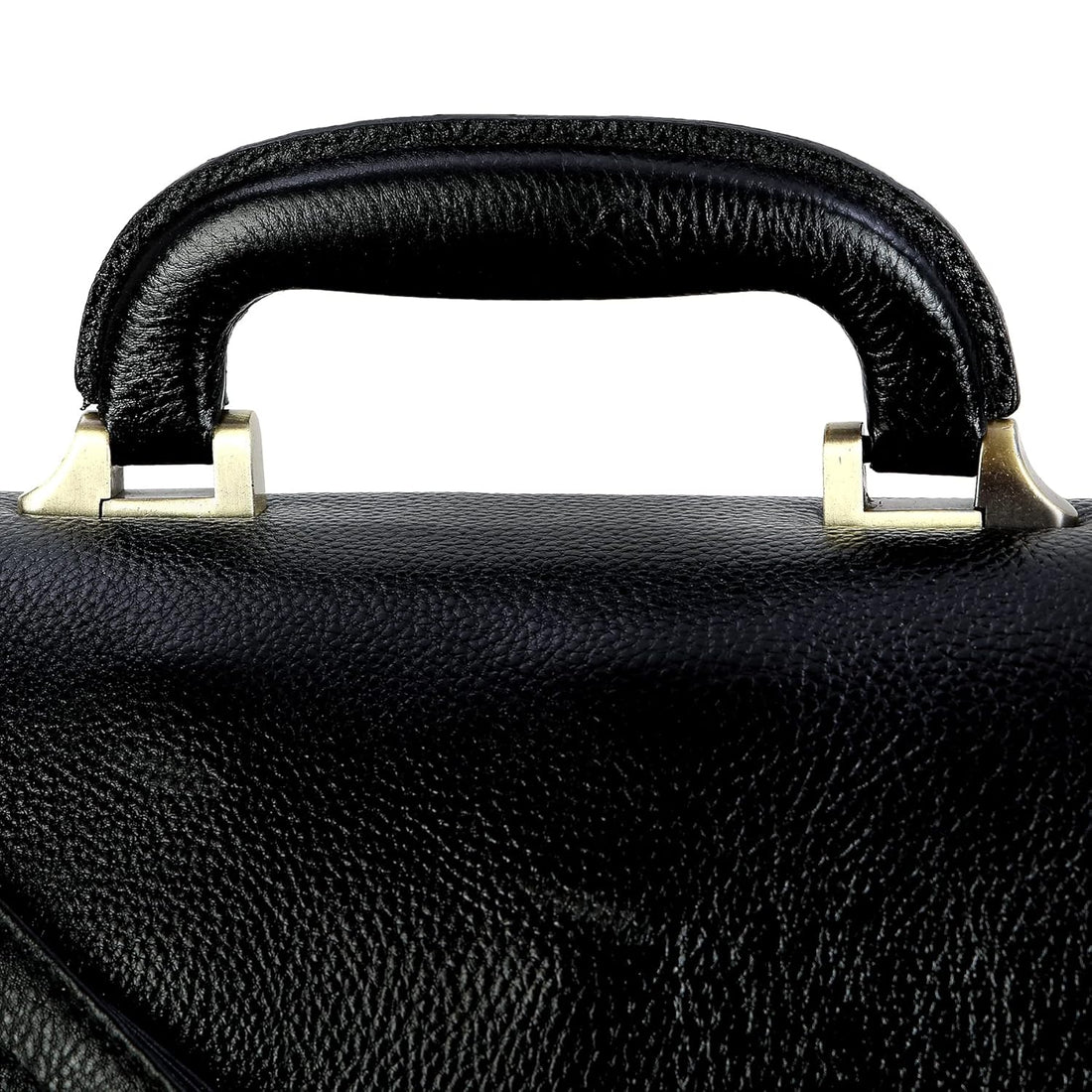 Leather Laptop Briefcase - Vertical Lock