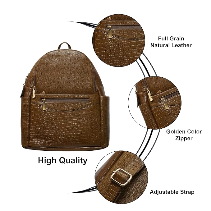 Leather Laptop Backpack - Convertible