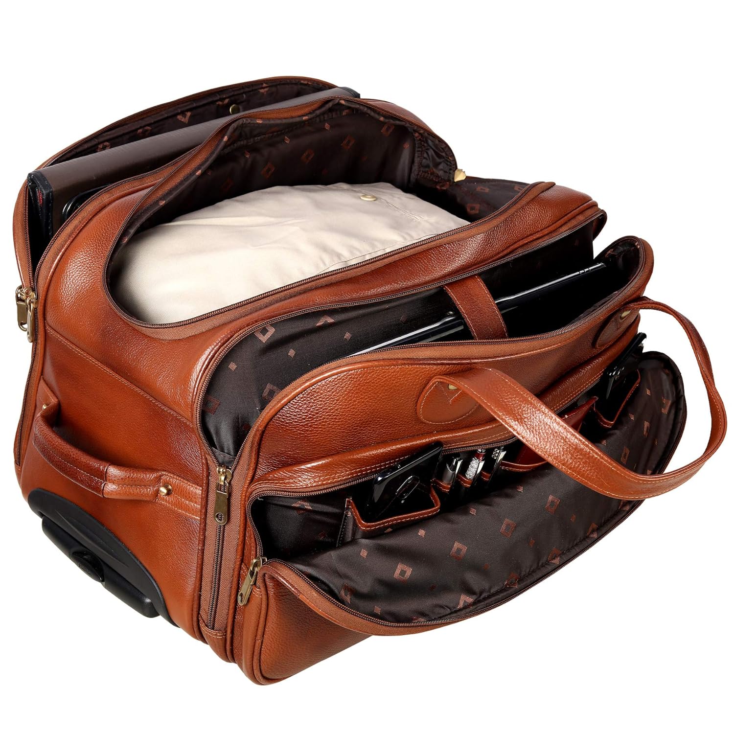 Leather Duffel Trolley - The Swift