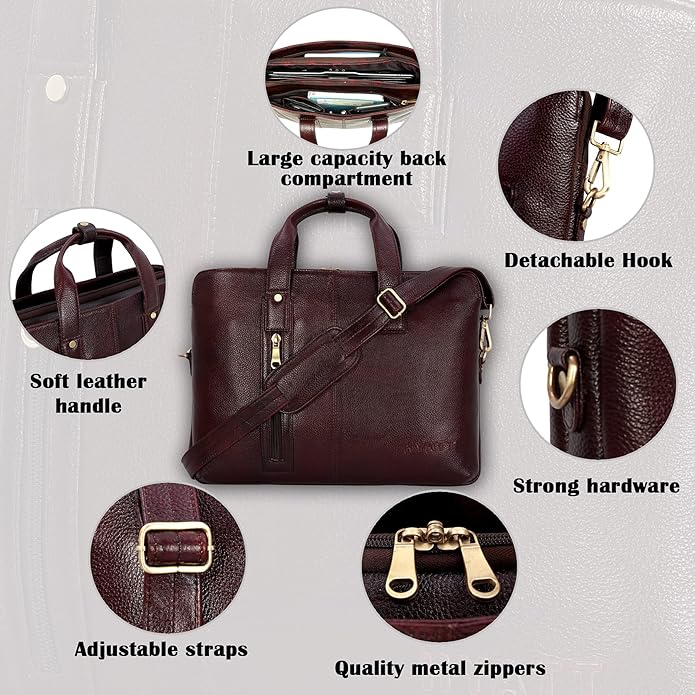 Leather Messenger Bag - ESBEDA