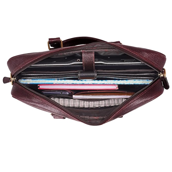Leather Laptop Bag - Timber Line