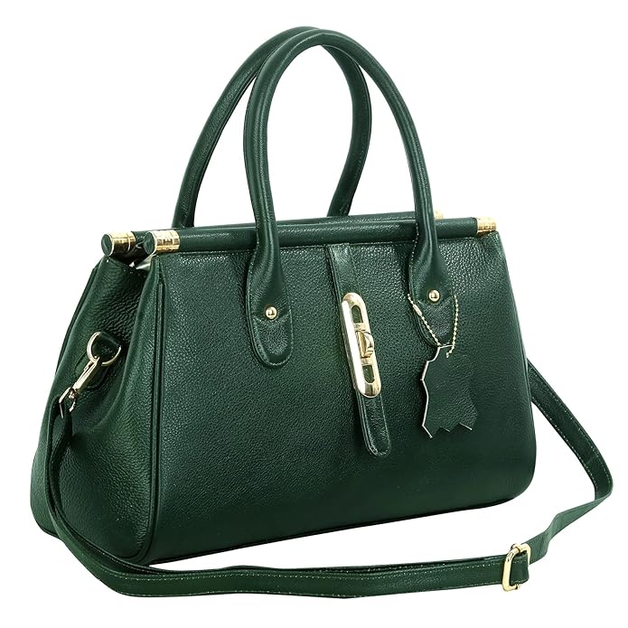 Leather Satchel Handbag - The Elegant