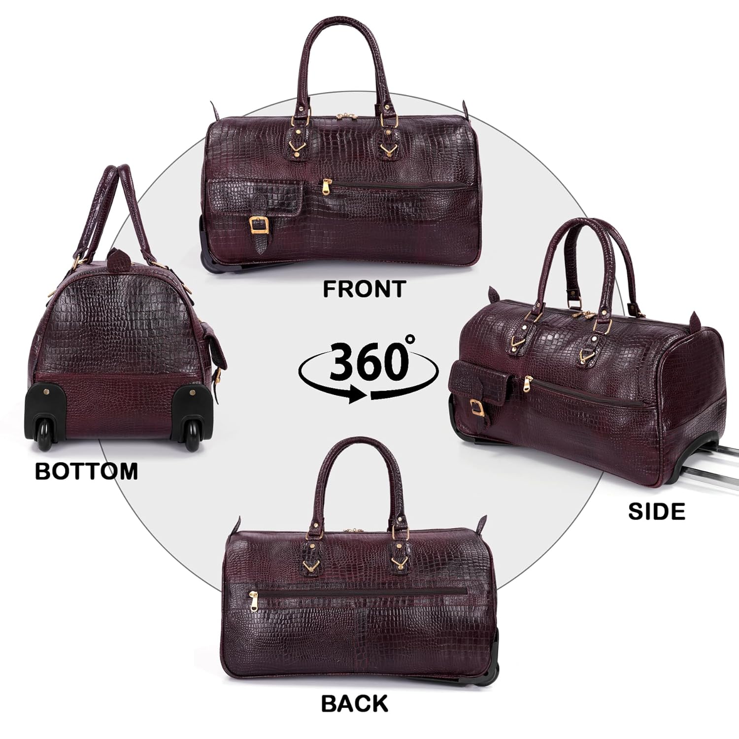 Leather Duffel Trolley - The Metropolis