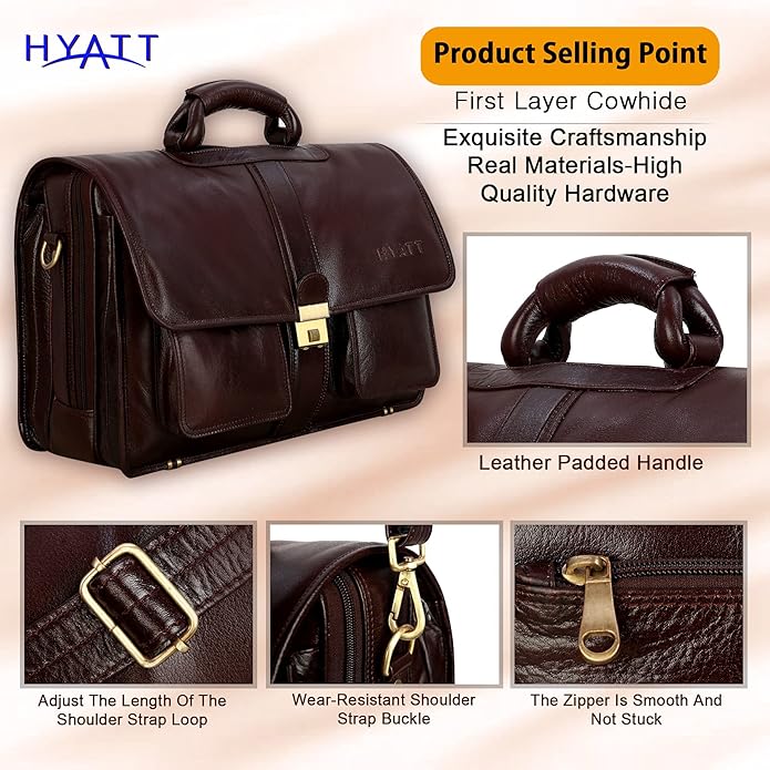 Leather Briefcase - Metro