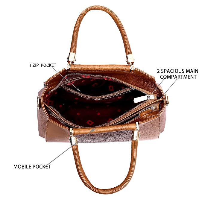 Leather Satchel Handbag - Zik Zak