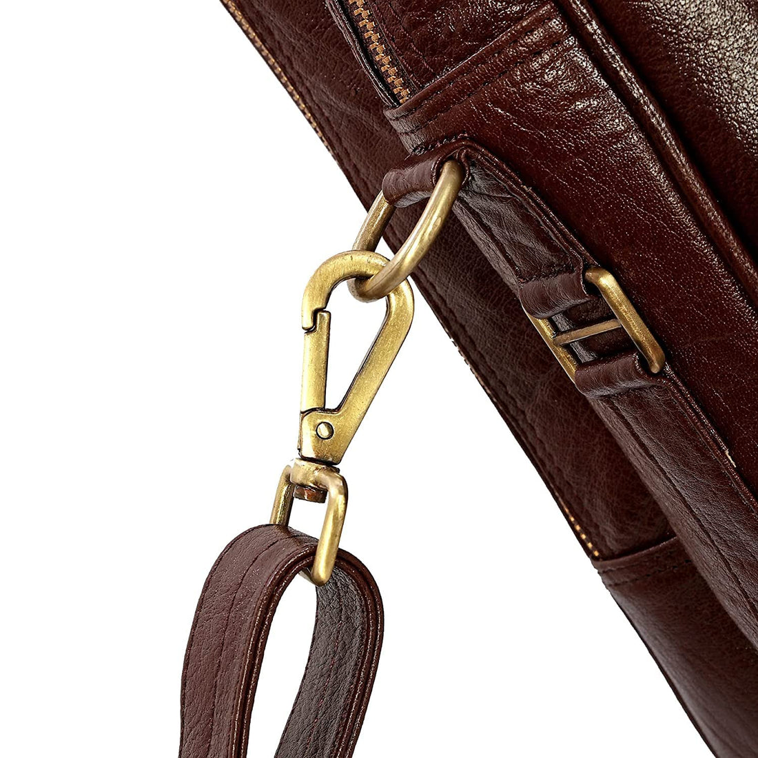HAYAT Leather Accessories 24 litres Full Grain Natural Leather Briefcase Messenger & Shoulder Bags