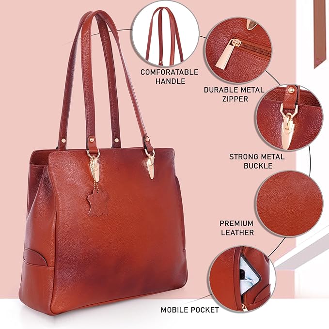 Leather Shoulder Bag - SIDE CHAIN