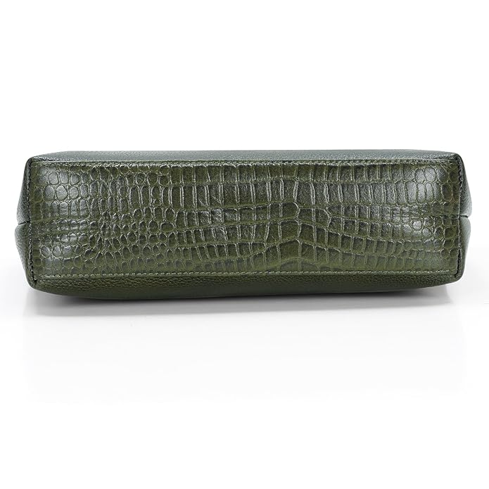 Leather Sling Bag for Women - Zip Top