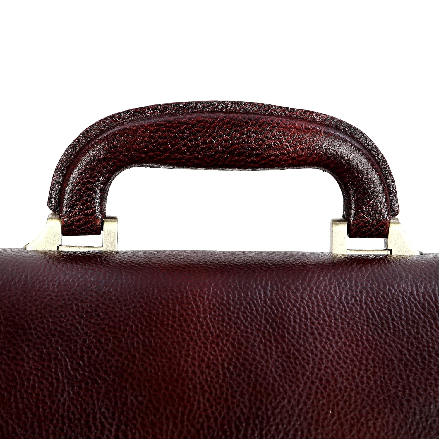 Leather Laptop Briefcase - Vertical Lock