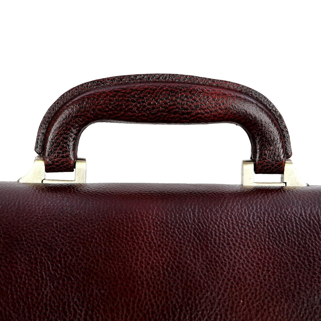 Leather Laptop Briefcase - Vertical Lock