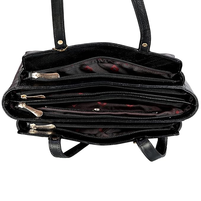 Leather Shoulder Bag - Solid