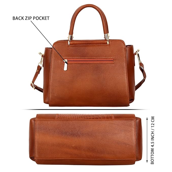 Leather Satchel Handbag - Zik Zak