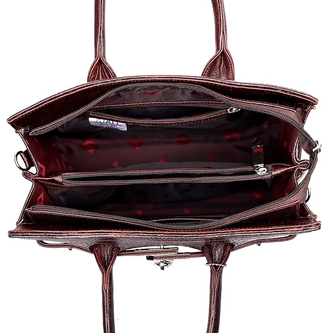 Croco Leather Handbag - The Harmass