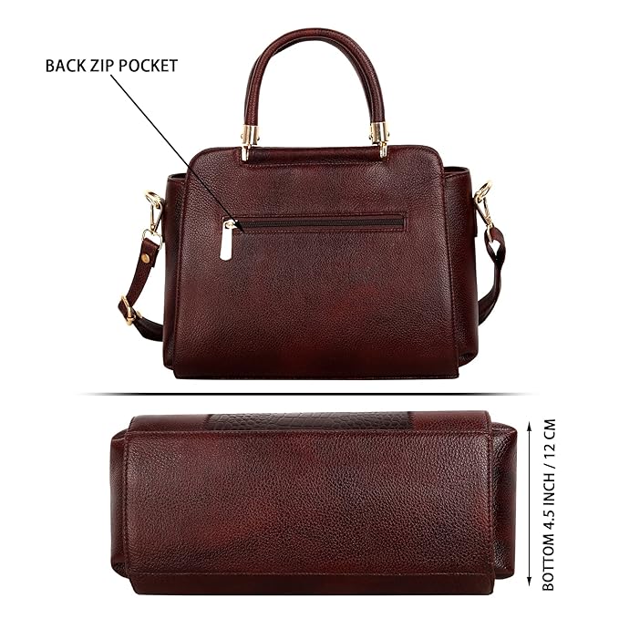 Leather Satchel Handbag - Zik Zak