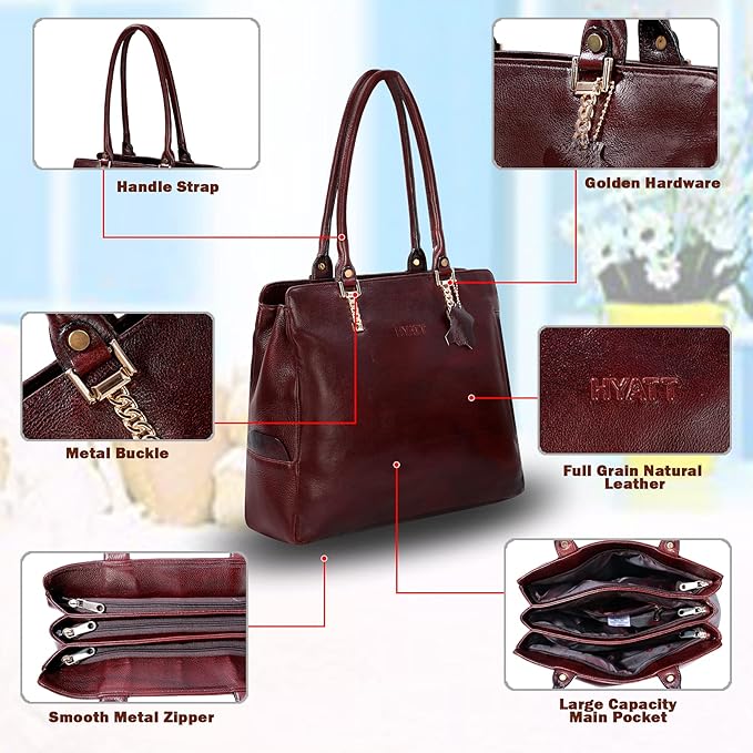 Leather Shoulder Bag - SIDE CHAIN