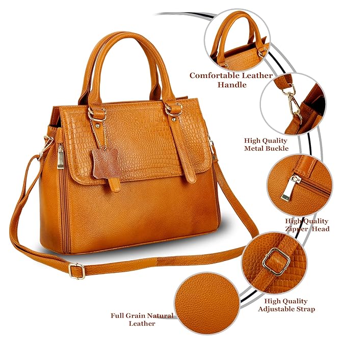 Leather Handbag For Women - MK