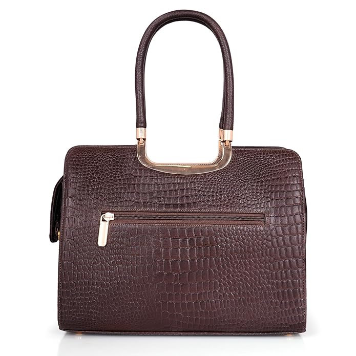 Croco Leather Handbag - The Milano