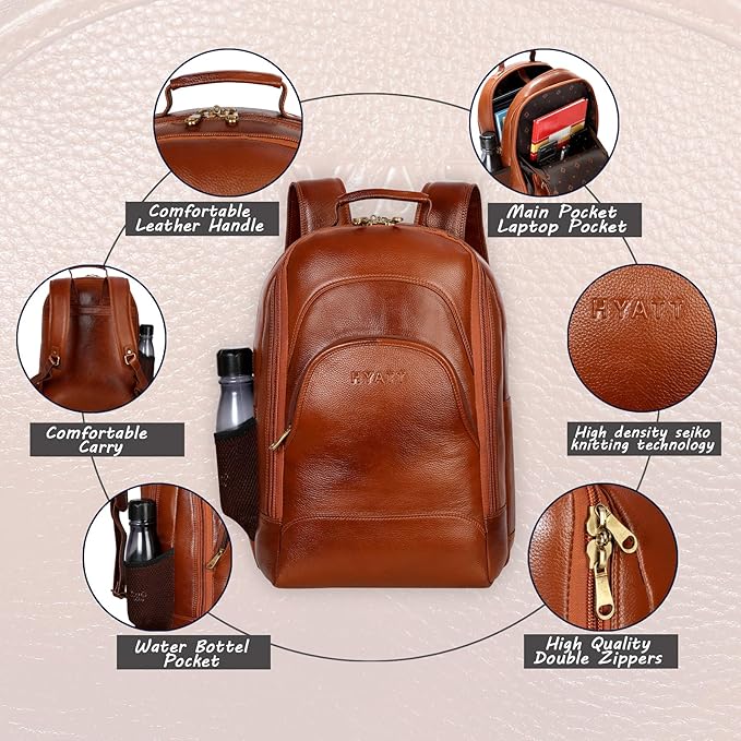 Leather Laptop Backpack - Giant