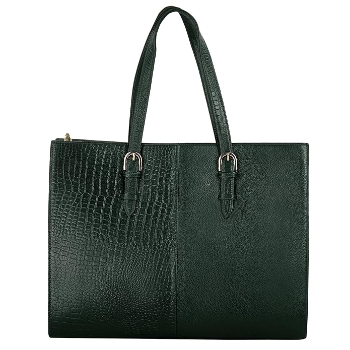 Leather Laptop Tote Bag - Modern Maven