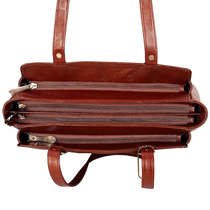 Leather Shoulder Bag - Solid
