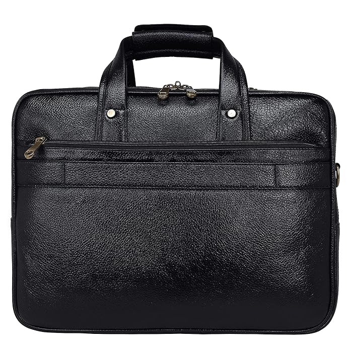 Leather Laptop Briefcase - Time Traveller