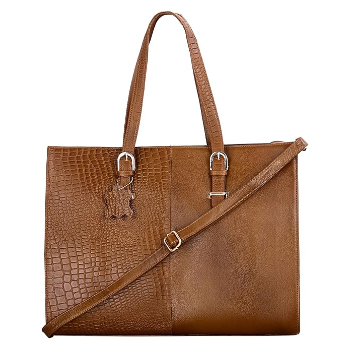Leather Laptop Tote Bag - Modern Maven