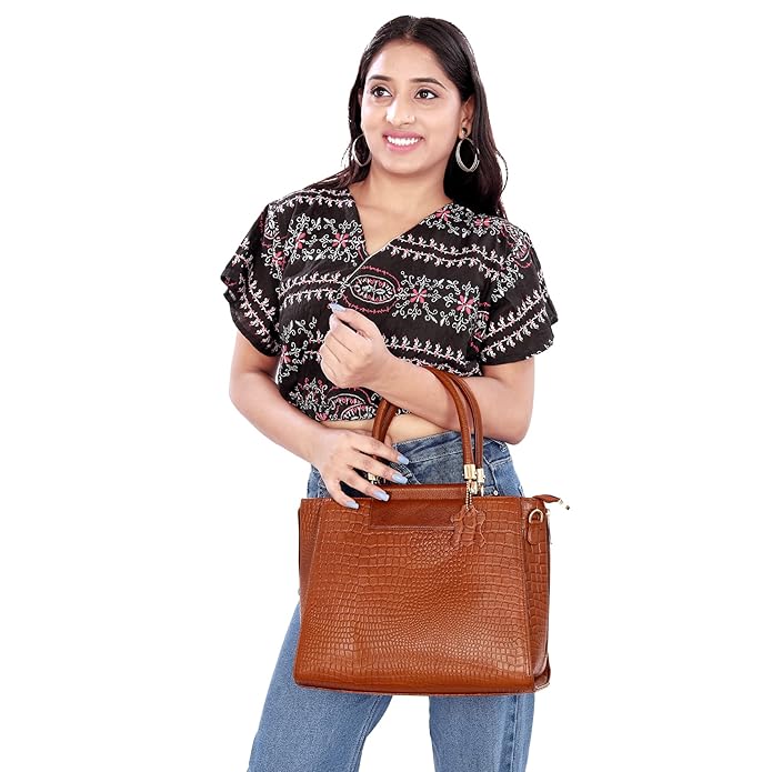 Croco Leather Handbag - MULBERRY