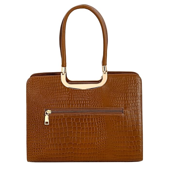 Croco Leather Handbag - The Milano