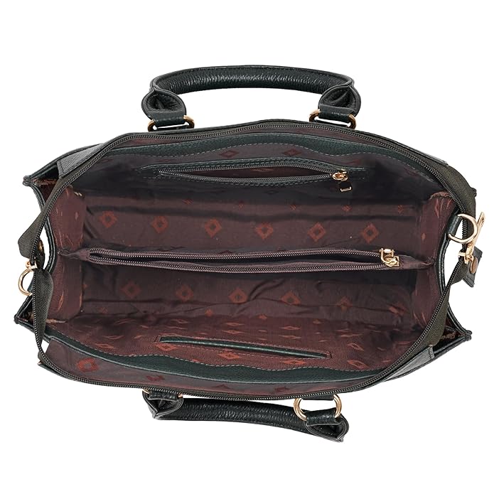 Croco Leather Handbag - BUCKET