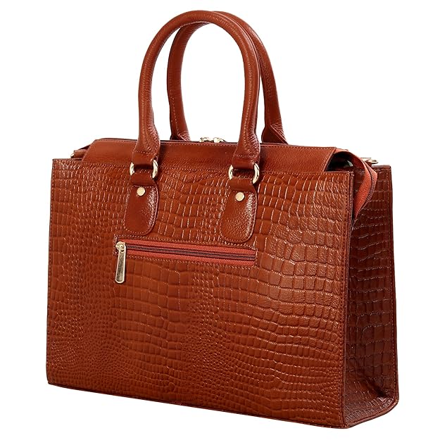 Croco Leather Handbag - PRADA