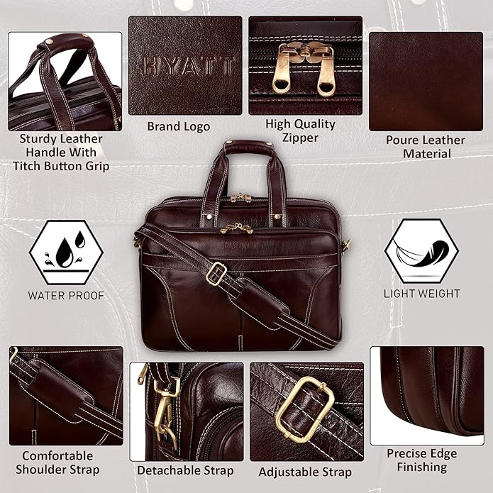 Leather Expandable Bag - Stitch Line