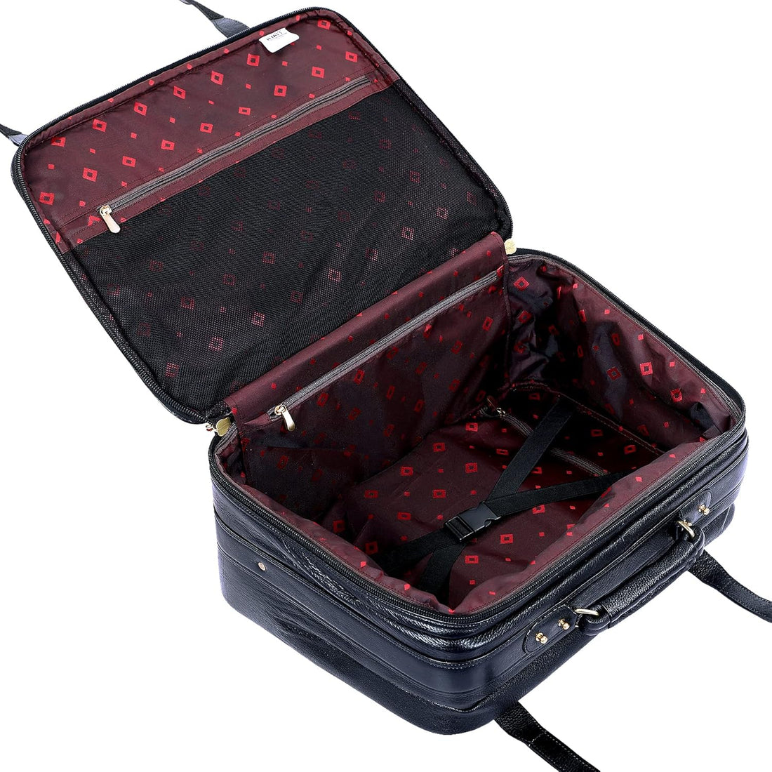 Leather Laptop Roller Trolley - The Overnighter