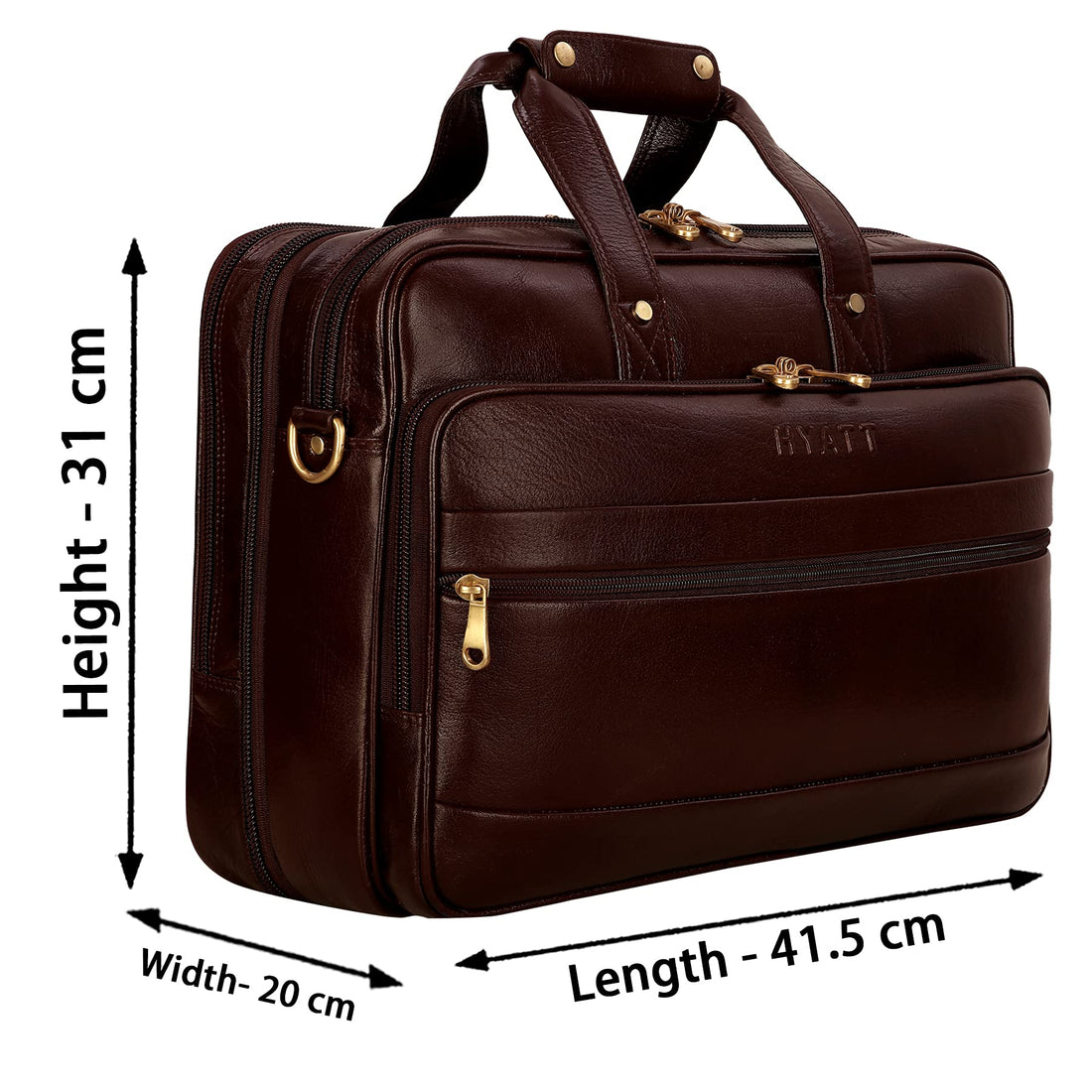 HAYAT Leather Accessories 16 Inch Italian Leather Laptop Bags for Men