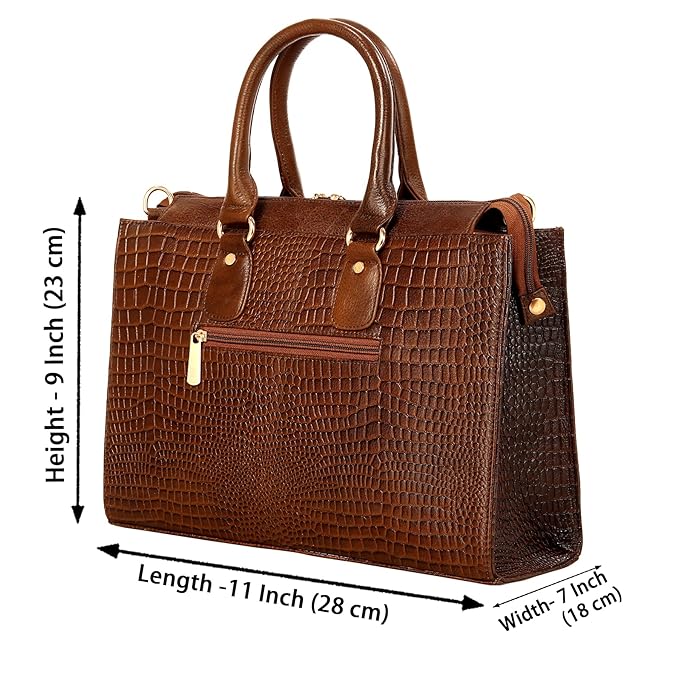 Croco Leather Handbag - PRADA