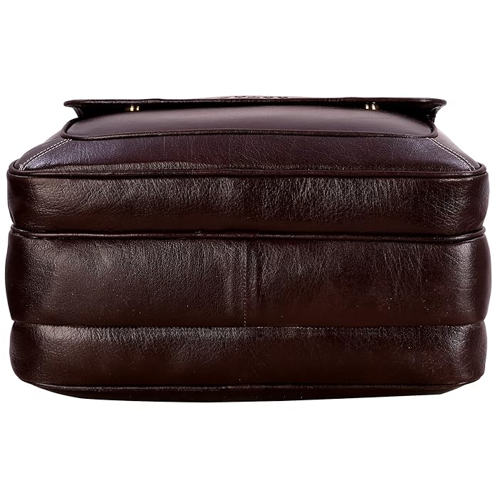 Leather Office Bag - White Trace