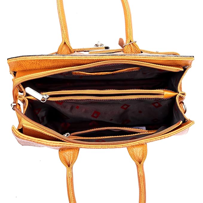 Croco Leather Handbag - The Harmass