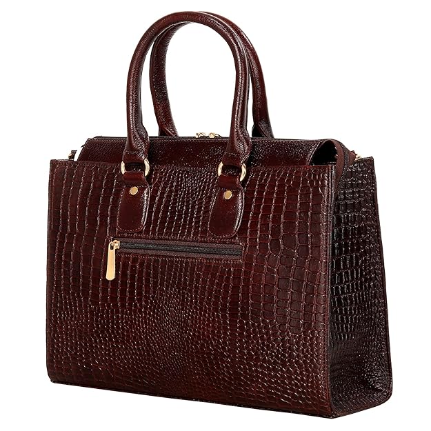 Croco Leather Handbag - PRADA