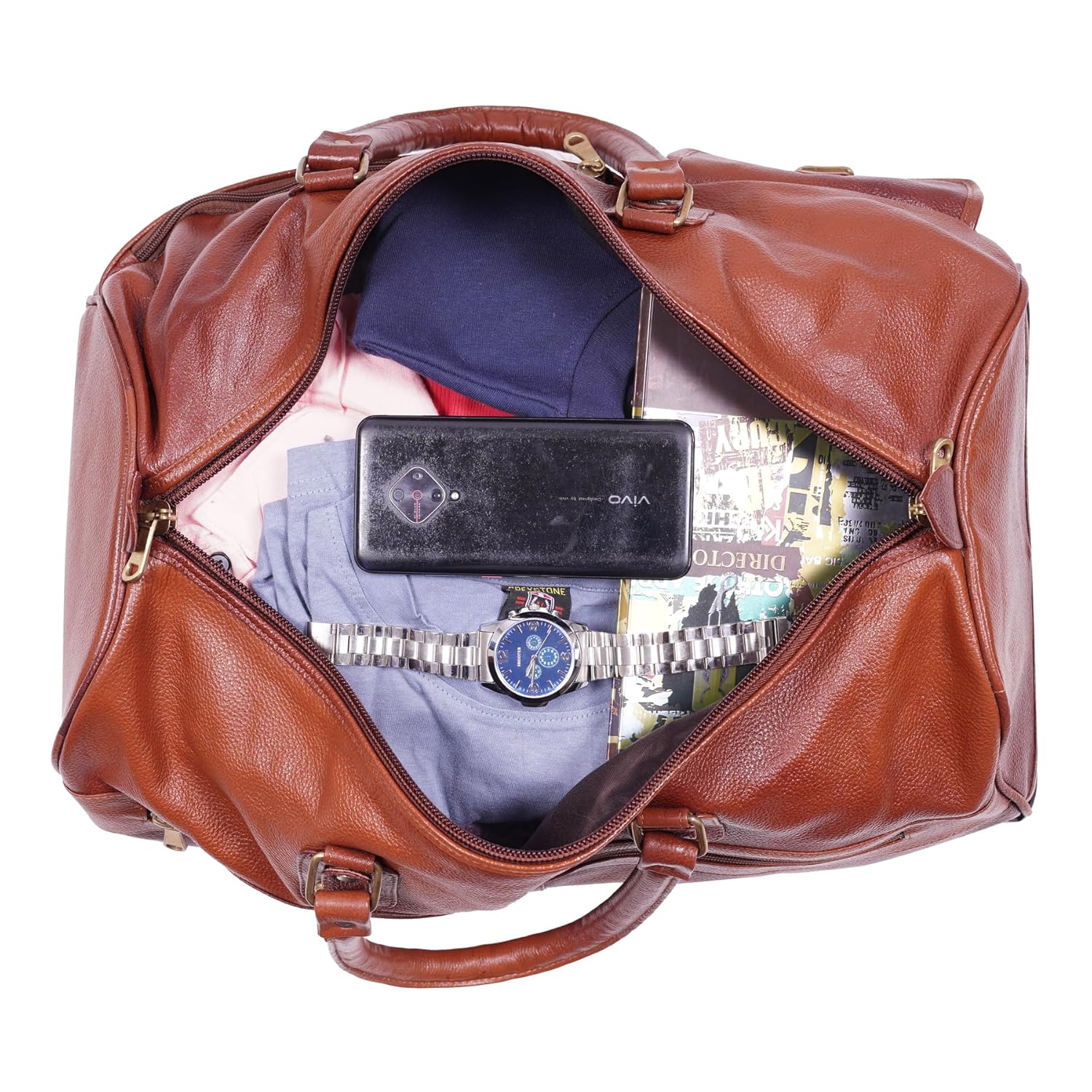 Leather Duffel Trolley - The Metropolis