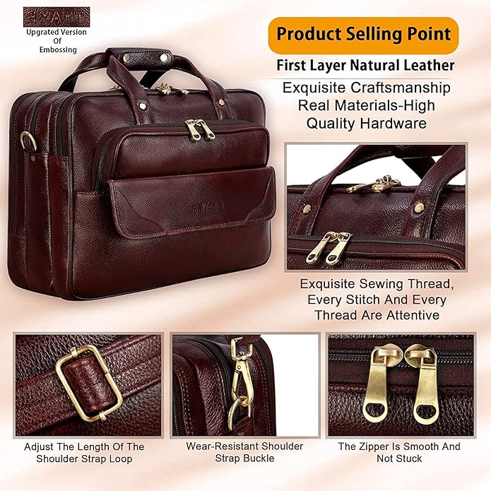 Leather Office Bag - Moochies