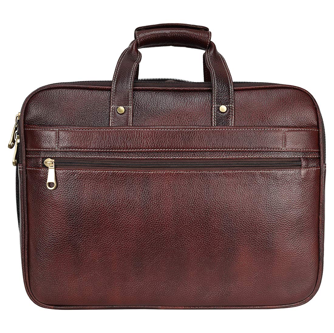 HAYAT 16 Inch Expandable Natural Leather Laptop Briefcase