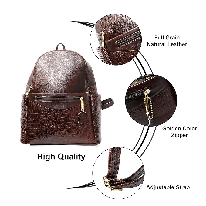 Leather Laptop Backpack - Convertible