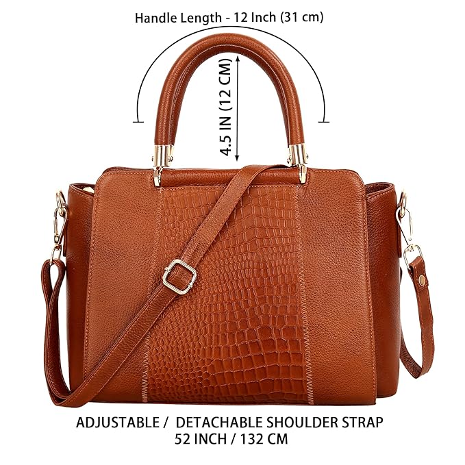 Leather Satchel Handbag - Zik Zak