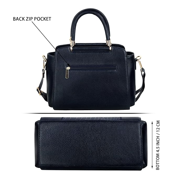 Leather Satchel Handbag - Zik Zak