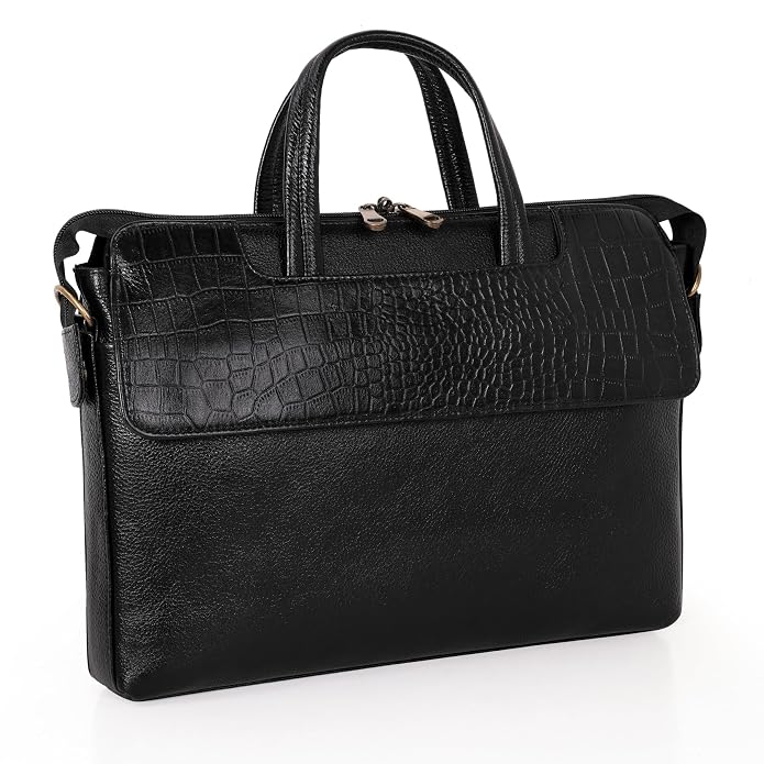 Leather Laptop Bag - DOUBLE FLAP 2
