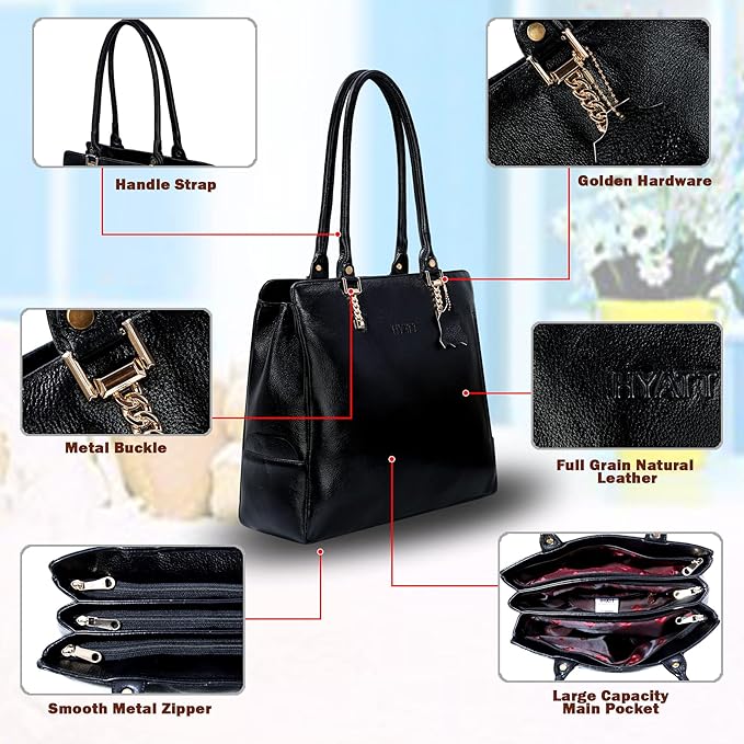 Leather Shoulder Bag - SIDE CHAIN