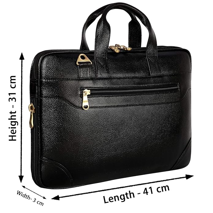 Leather Laptop Bag - The Expandable