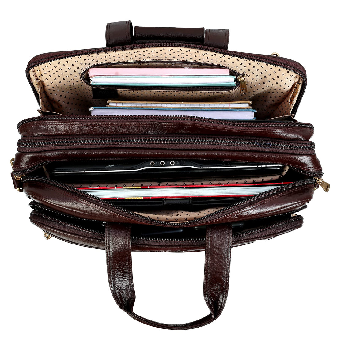 HAYAT Leather Accessories 16 Inch Italian Leather Laptop Bags for Men