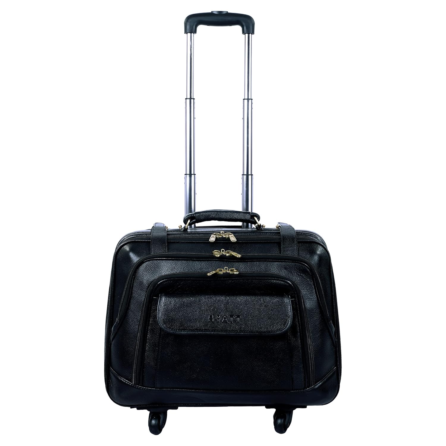Leather Laptop Roller Trolley - The Overnighter